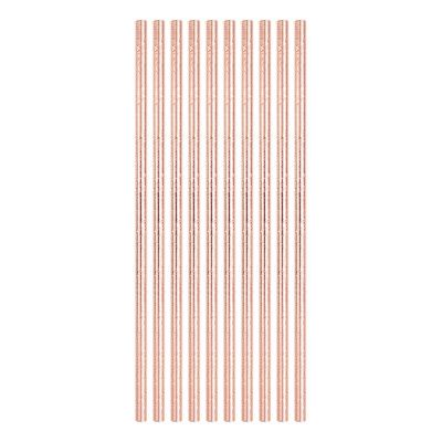 Papperssugrör Roséguld - 10-pack