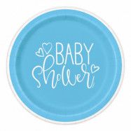 Papperstallrikar Baby Shower Blå - 8-pack