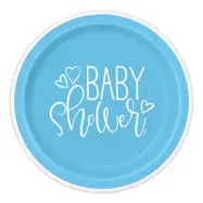 Papperstallrikar Baby Shower Blå - 8-pack