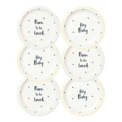 Papperstallrikar Born to be Loved Pojke - 12-pack