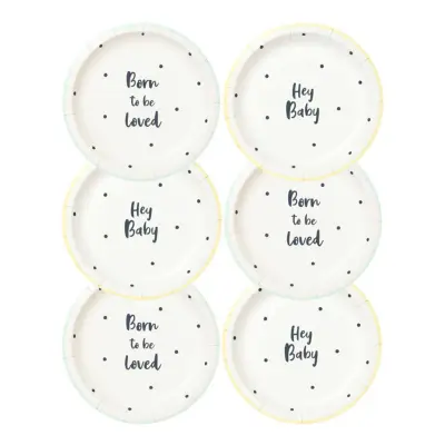 Papperstallrikar Born to be Loved Pojke - 12-pack