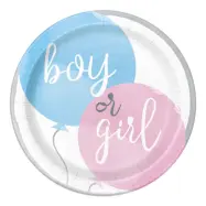 Papperstallrikar Gender Reveal He&She - 8-pack