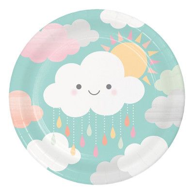 Papperstallrikar Sunshine Baby Showers - 8-pack