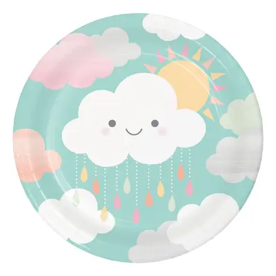 Papperstallrikar Sunshine Baby Showers - 8-pack