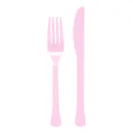 Plastbestick Ljusrosa - 24-pack