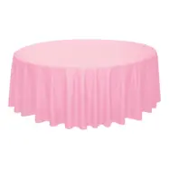 Plastduk Ljusrosa Rund