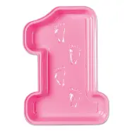 Plastskål Rosa Siffra 1