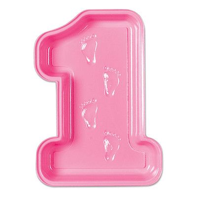 Plastskål Rosa Siffra 1