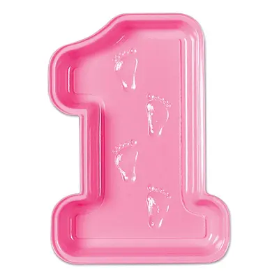 Plastskål Rosa Siffra 1