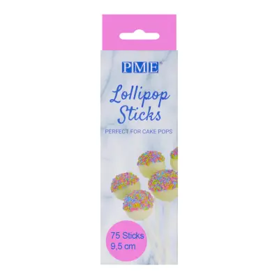 PME Klubbpinnar Vita - 9,5 cm 75-pack