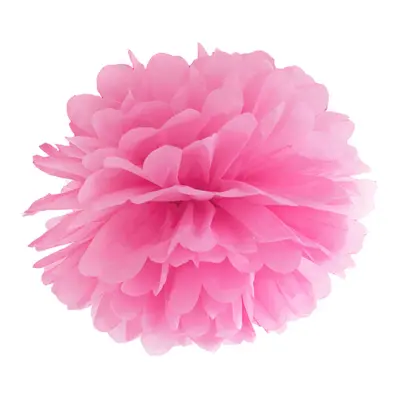 Pom Pom Rosa Hängande Dekoration - 25 cm