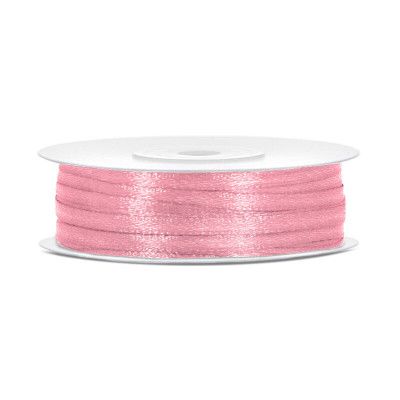 Satinband Ljusrosa - 3 mm x 25 m