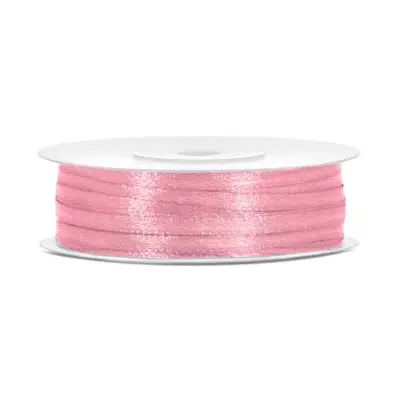 Satinband Ljusrosa - 3 mm x 50 m