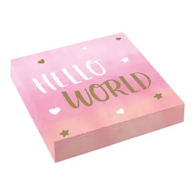 Servetter Baby Girl Rosa - 16-pack