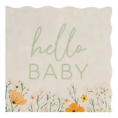 Servetter Baby Shower Floral - 16-pack