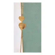 Servetter Hjärta Dusty Green - 12-pack