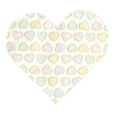 Servetter Hjärtan Watercolor - 20-pack