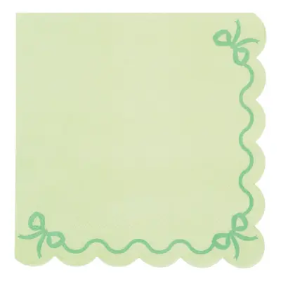 Servetter Vågmönstrade Gröna - 12-pack