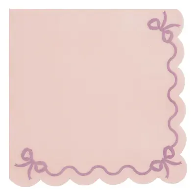 Servetter Vågmönstrade Ljusrosa - 12-pack