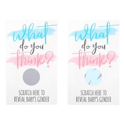 Skrapkort Gender Reveal - Blå
