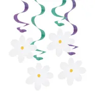 Swirls Daisies - 4-pack