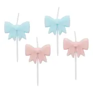 Tårtljus Rosett Blå/Rosa - 4-pack