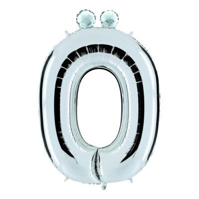 Bokstavsballong Silver Metallic - Bokstav Ö