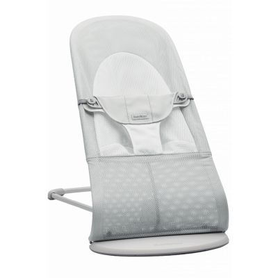 BabyBjörn - Babysitter Balance Soft - Silver/Vit / Mesh / Ljusgrå