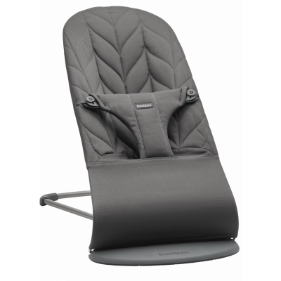 BabyBjörn -  Babysitter Bliss - Antracitgrå / Vävd, Bladmönstrad quilt / Mörkgrå