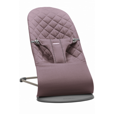 BabyBjörn Babysitter Bliss - Mörklila / Bomull, Klassisk quilt / Mörkgrå