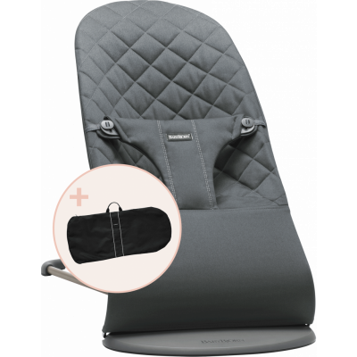 BabyBjörn - Babysitter inkl transportväska - Antracitgrå / Vävd, Klassisk quilt / Mörkgrå