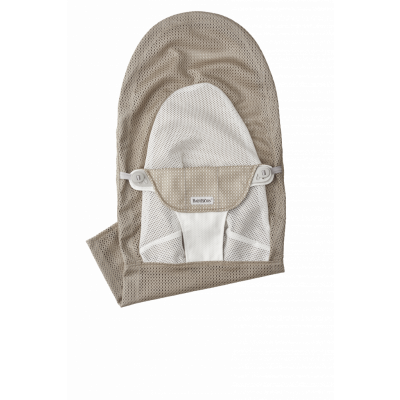 BabyBjörn - Extra Tygsits till Babysitter Balance Soft - Gråbeige/Vit / Mesh
