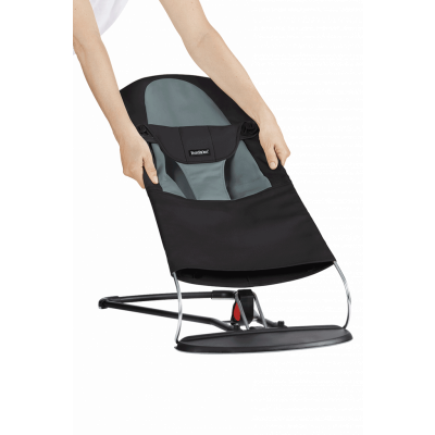 BabyBjörn Extra Tygsits till Babysitter Balance Soft - Svart/Mörkgrå / Bomull