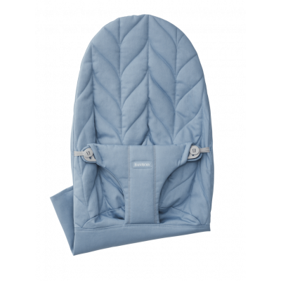 BabyBjörn Extra Tygsits till Babysitter Bliss - Blå / Bomull, Bladmönstrad quilt