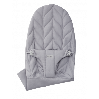 BabyBjörn - Extra Tygsits till Babysitter Bliss - Ljusgrå / Vävd, Bladmönstrad quilt