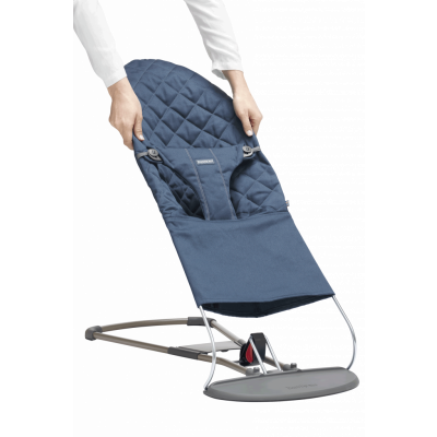 BabyBjörn Extra Tygsits till Babysitter Bliss - Midnattsblå / Bomull, Klassisk quilt