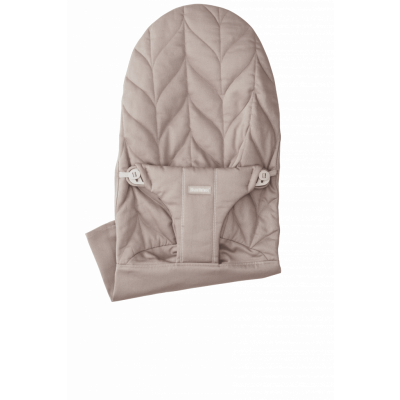 BabyBjörn Extra Tygsits till Babysitter Bliss - Sandgrå / Bomull, Bladmönstrad quilt