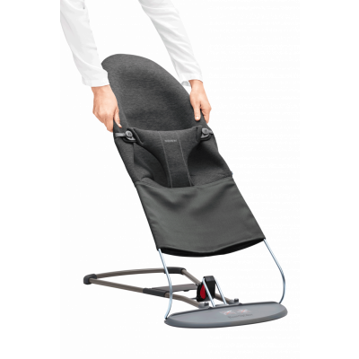 BabyBjörn - Extra Tygsits till Babysitter Bliss - Svartgrå / 3D-jersey