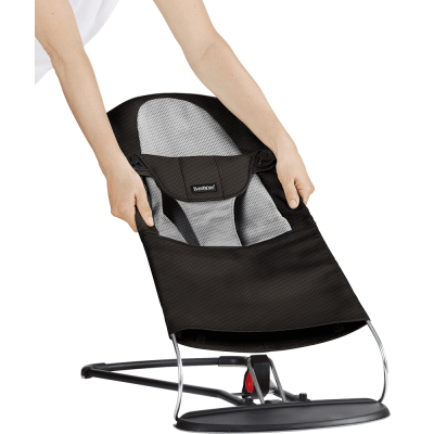 BABYBJÖRN Tygsits till Babysitter Balance Soft Svart/Grå, Mesh