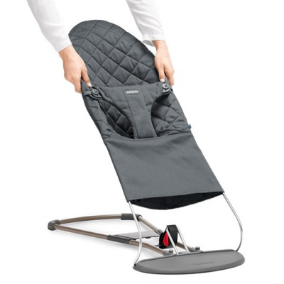 Babybjörn tygsits till babysitter, Bliss antracitgrå bomull