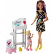 Barbie Babysitter Playset Barnvakt Potträning FJB01