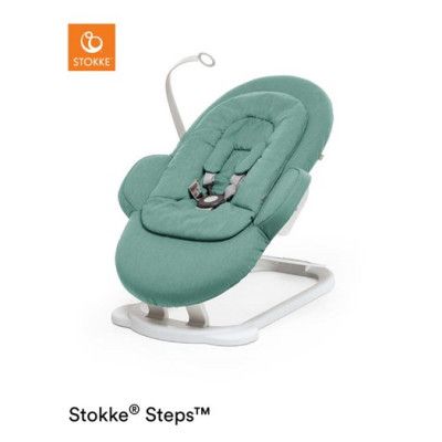 Stokke Steps Bouncer babysitter, cool jade