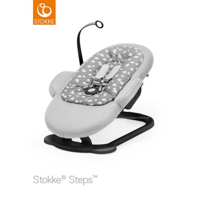 Stokke Steps Bouncer babysitter, grey clouds, grey clouds