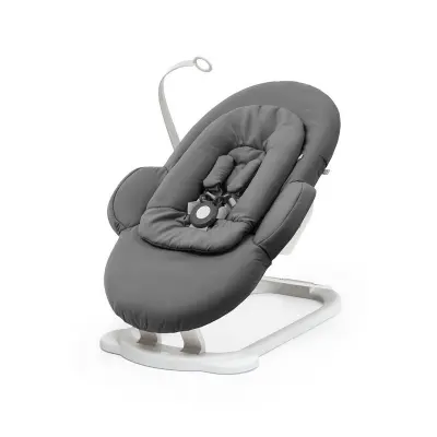 Stokke Steps Bouncer babysitter, herringbone grey/vit, herringbone grey/vit