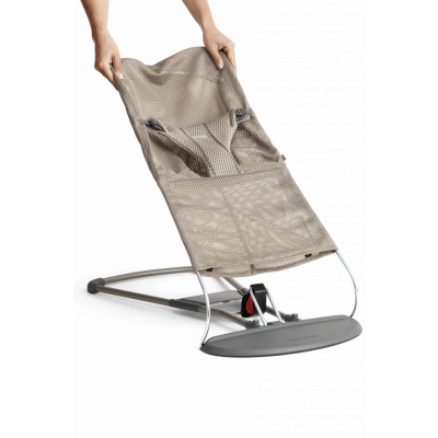 Tygsits till babysitter Bliss Greige, Mesh