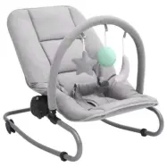VidaXl Babysitter Ljusgrå Stål