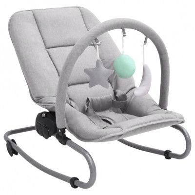 VidaXl Babysitter Ljusgrå Stål