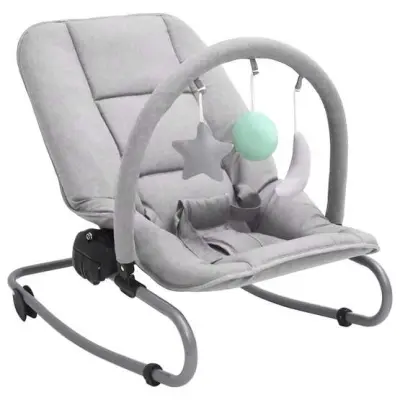 VidaXl Babysitter Ljusgrå Stål