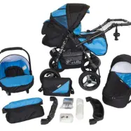 Barnvagn - Lirdo Kombi 3 in 1 Barnvagn - Black/Blue