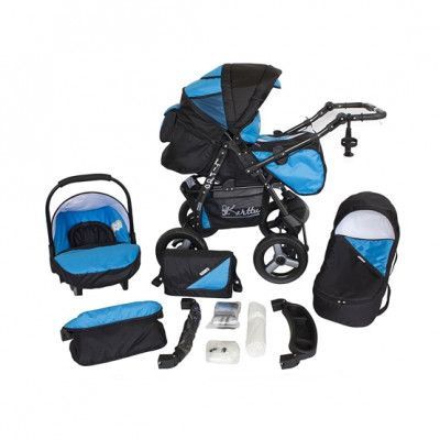 Barnvagn - Lirdo Kombi 3 in 1 Barnvagn - Black/Blue